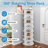 Rotating Shoe Rack Tower, 8-Tier Spinning Storage Rack, Free Standing 360° Revolving Shoe Organizer, Holds 32 Pairs Of Shoes (8-Tier,White)