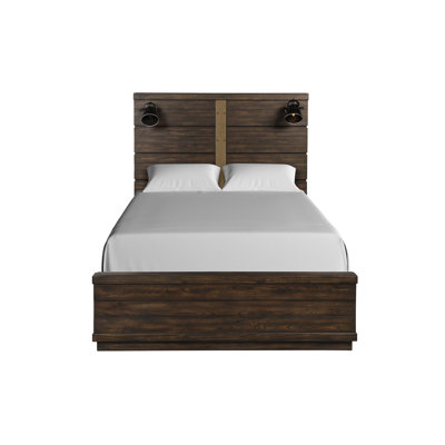Chalamet Wood Platform Bed with Bluetooth, USB Ports & LED Lights