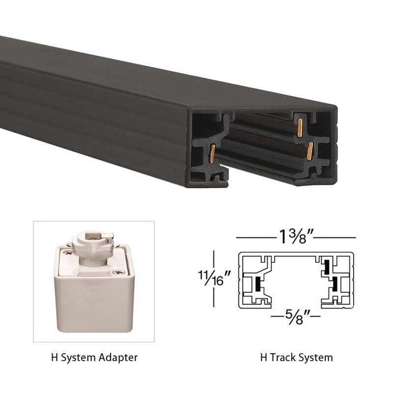 Tige d'extension H System, Chute de 36 po, Noir