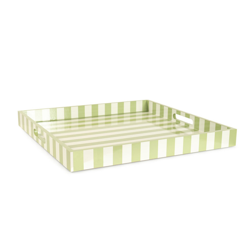 Plateau à rayures roses - Wayfair, Vert