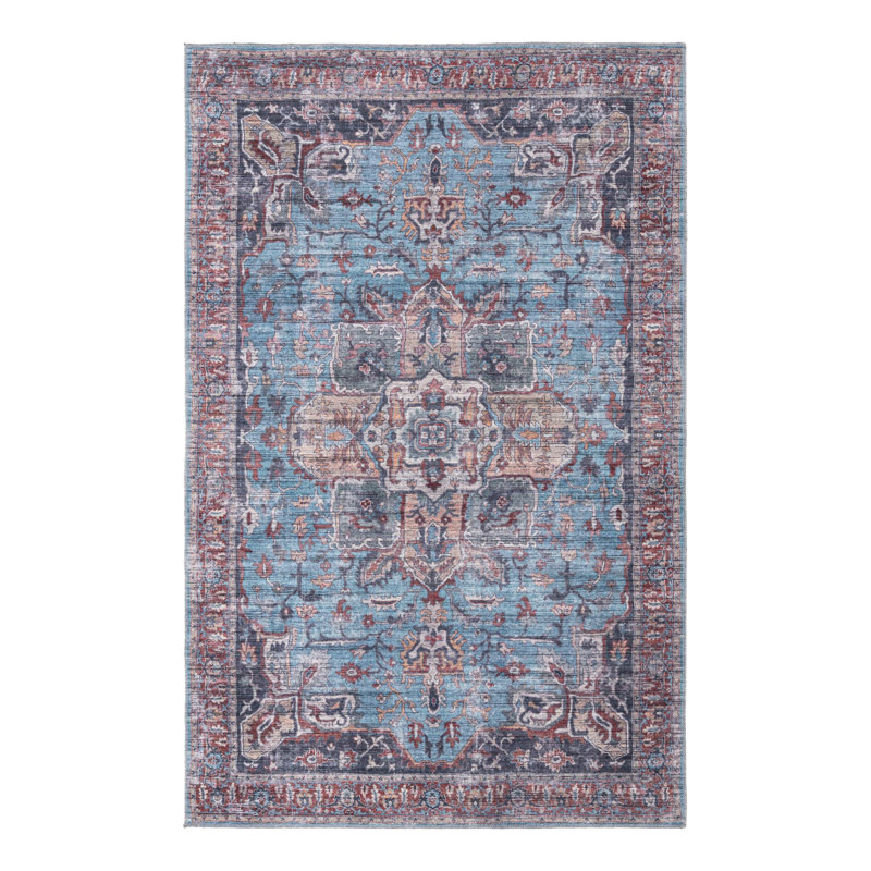 Heffington Oriental Indoor Rug, Rectangle 6'1" x 9'