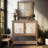 Rachel 31.5" Wide Rustic Natural Wood 2-Door Floral Storage Cabinet