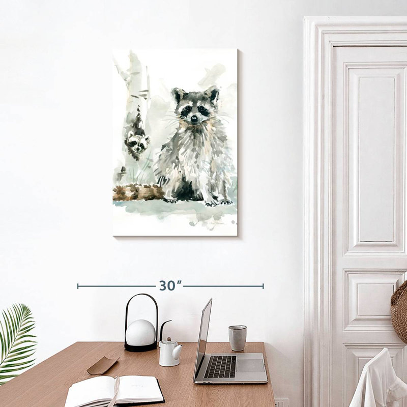 Brampt Raccoon And Baby, 30" H x 20" W