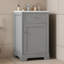 Meuble-lavabo de 20 po avec lavabo, armoire de salle de bain avec porte à fermeture douce, support de rangement et tablette réglable-1830495936