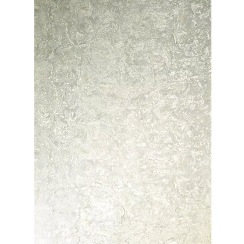 Papier peint texturé moderne grisâtre ivoire doré blanc cassé