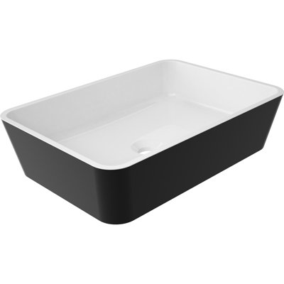 Belfry Bathroom Elvin 350mm Polyglomerate Rectangular Countertop Basin Bathroom Sink