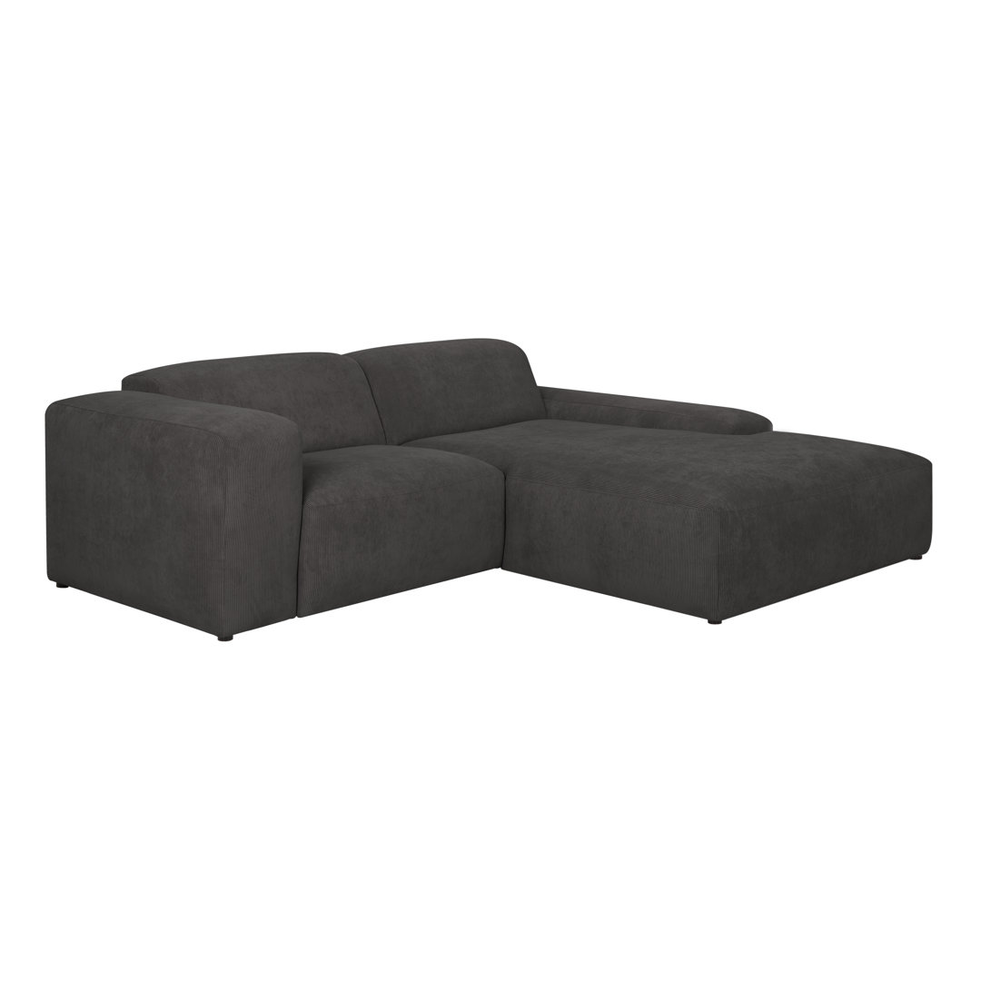 Ecksofa Chiodo - kleines Sofa Element - extra lange Chaise Longue