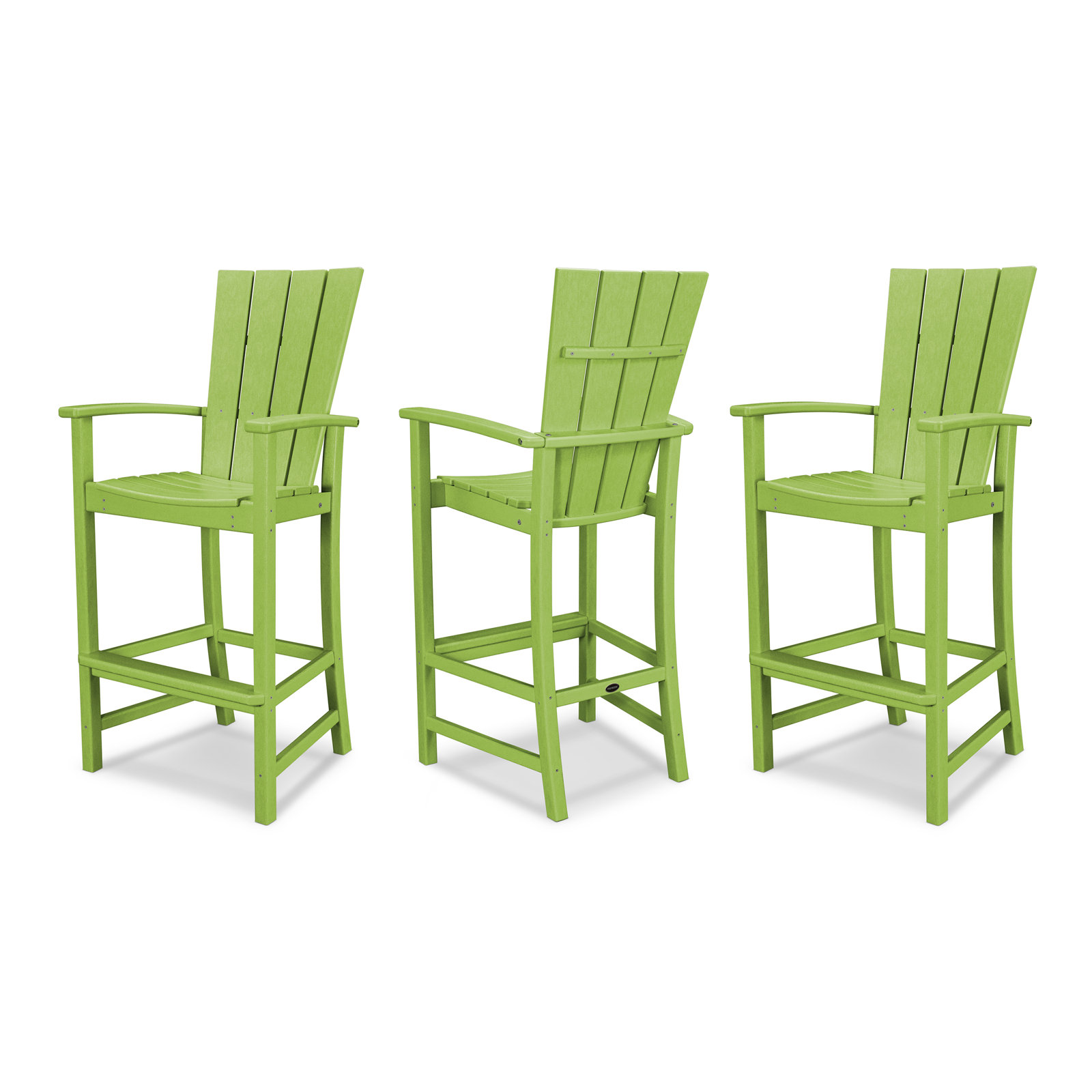 POLYWOOD® Quattro Patio Bar Stool, Lime