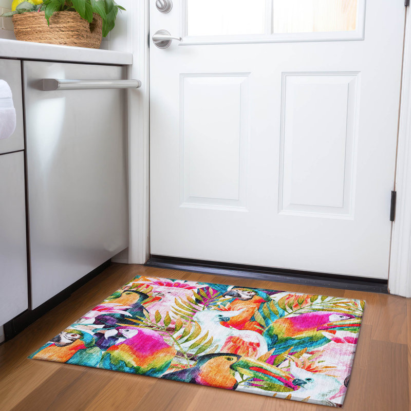 Premium Machine Washable Cerrito AMF200 Multi Rug, Rectangle 1'8" x 2'6"