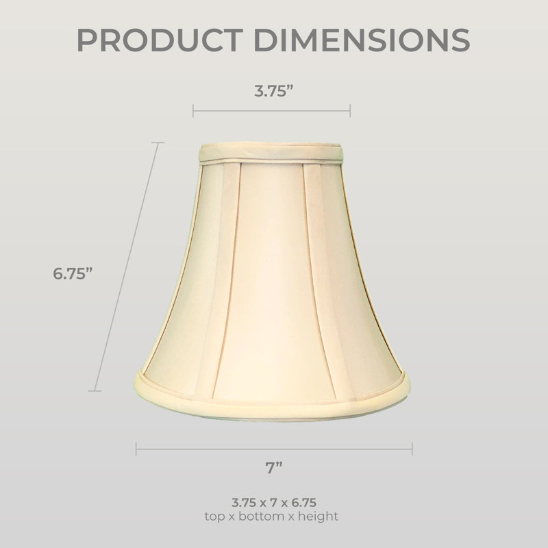 Royal Designs, Inc. BSO-704RC-7BG-2, abat-jour de base avec attache ronde True Bell, 3,75 po x 7 po x 6,75 po, beige, paquet de 2