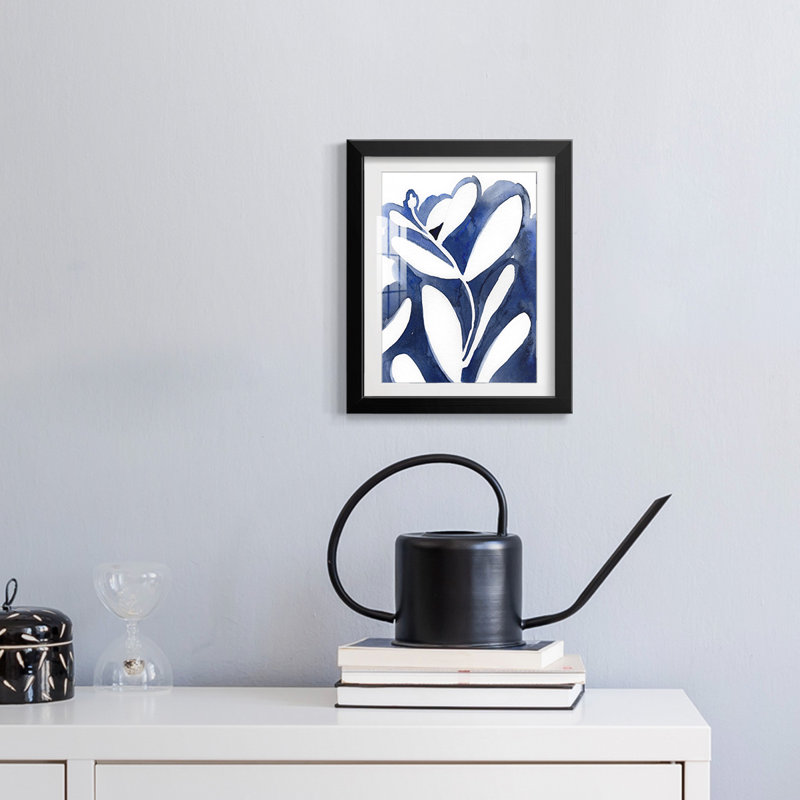 Bleu eucalyptus I - impression encadrée, H 28,5 po x l 20,5 po, Noir