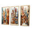 «Cubism Art Multidimensional», 3 pièces sur toile-909670423-909670418