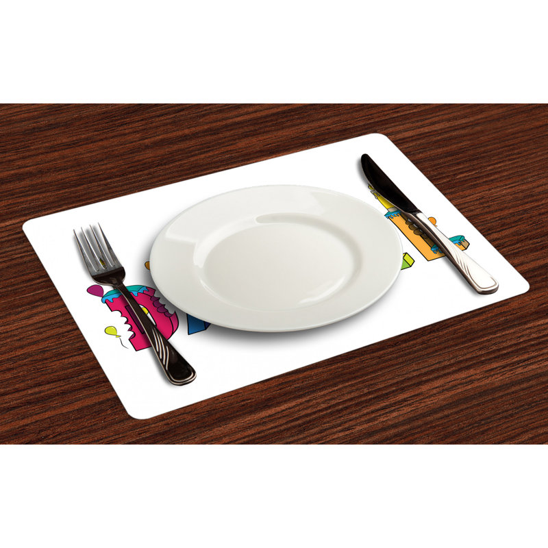 Polyester Abstract Rectangle Placemat