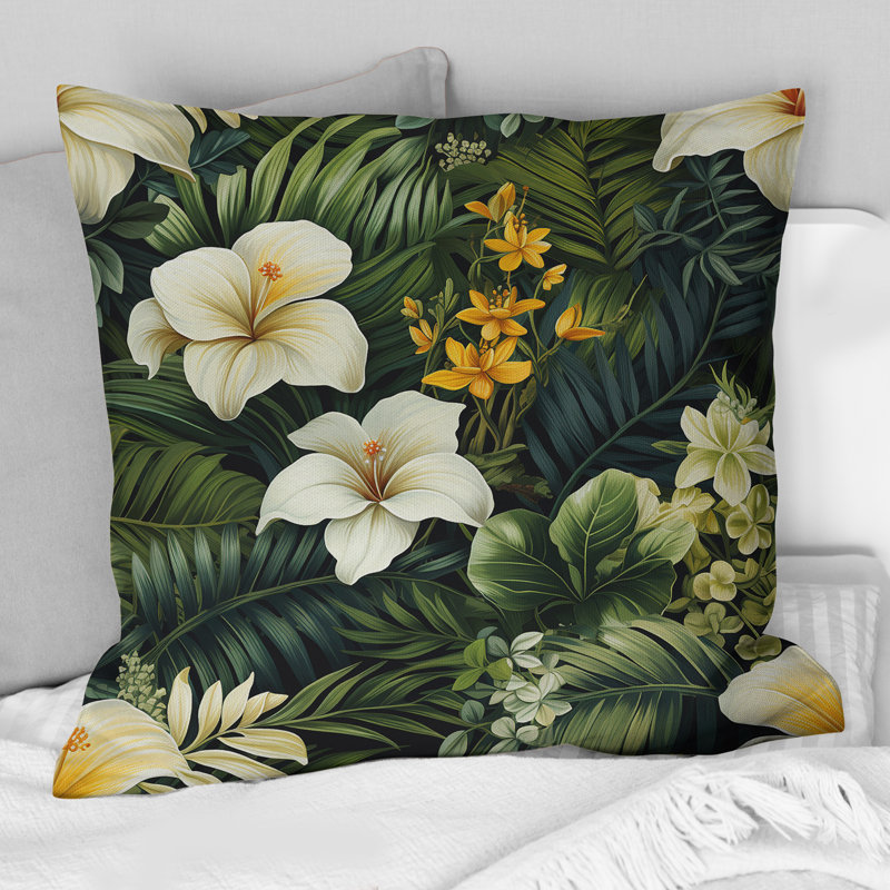 Coussin Boho Botanical Oasis, H 16 po x l 16 po