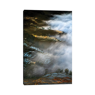 Colourful Rice Terraces 1 Piece Wrapped Canvas Wall Art
