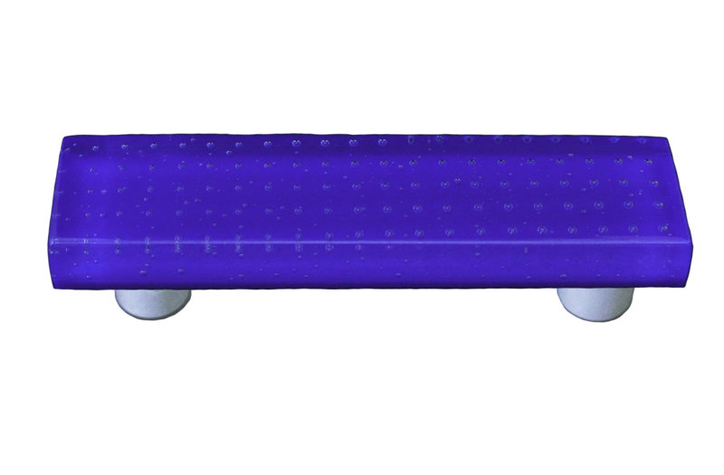 Poignée barre 3 po Bubbles, Aluminium, Bleu cobalt profond