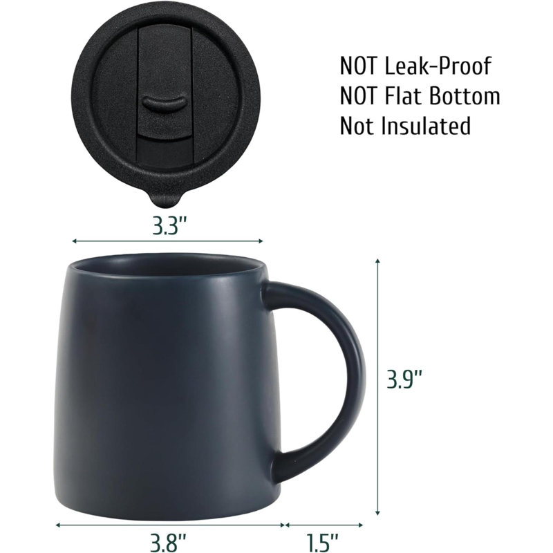 Tasse classique, tasse à café avec poignée, tasse à thé en porcelaine en céramique, mat lisse