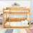 Queen Over Queen Wood Bunk Bed with Shelves and USB Charging Ports-1574020283