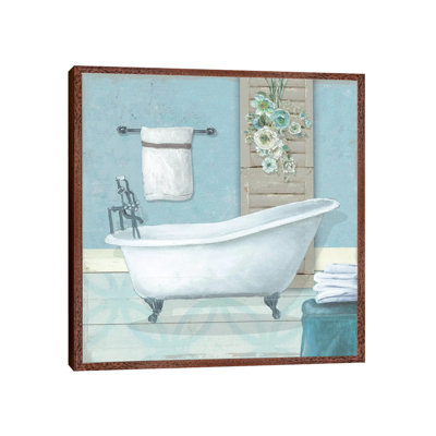 Teal Bath I by Carol Robinson - Print on Canvas