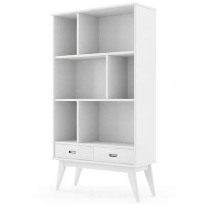 Large bibliothèque et unité de rangement Mid-Century - Blanc
