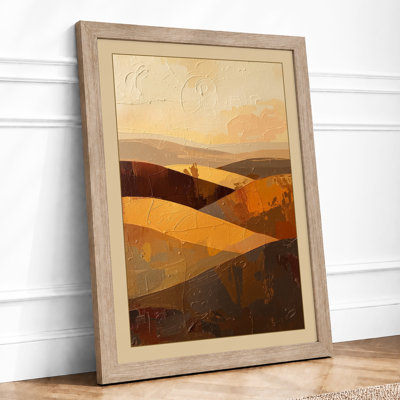 Layered Earth Minimalist - Framed Print