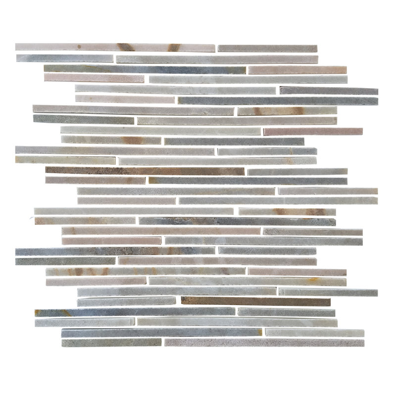 SAMPLE - Westford Slate Linear Mosaic Wall Tile