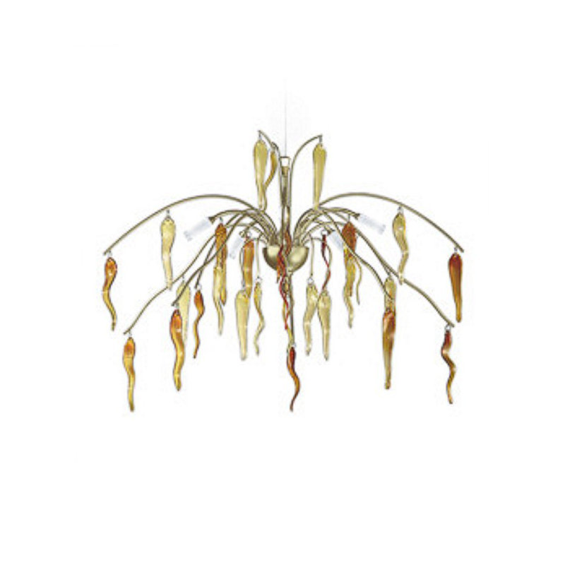 Daniela 5 - Light Wrought Iron Dimmable Linear Chandelier