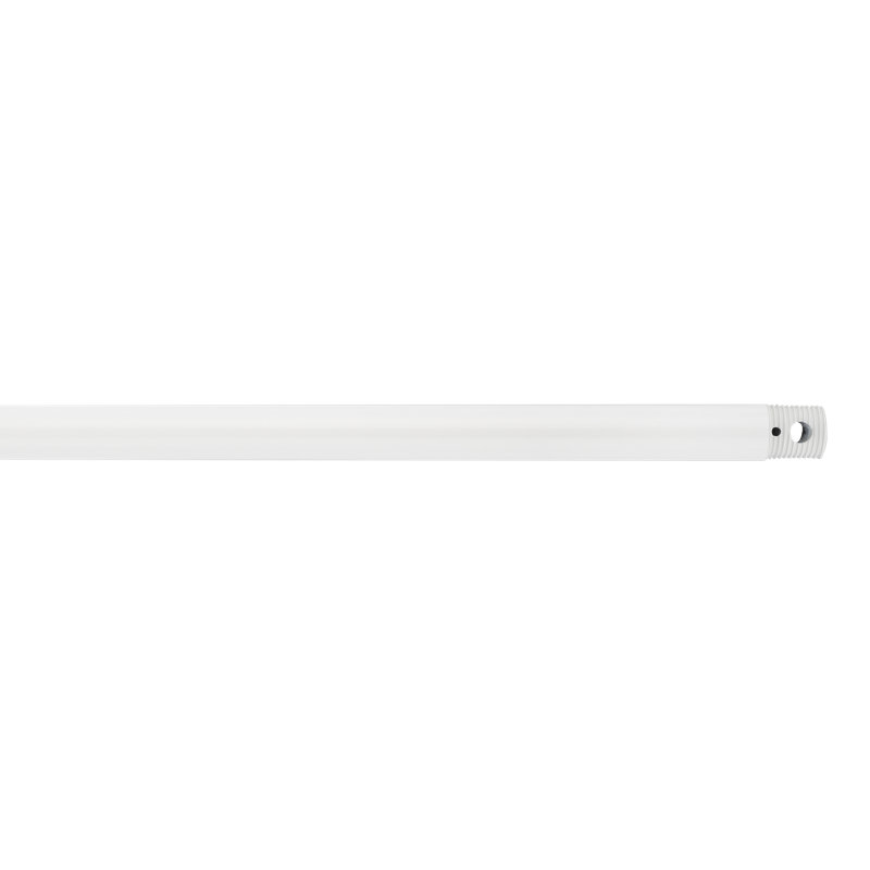 Visual Comfort Fan 12" long 1/2" diameter threaded ceiling fan extension downrod in White finish, White