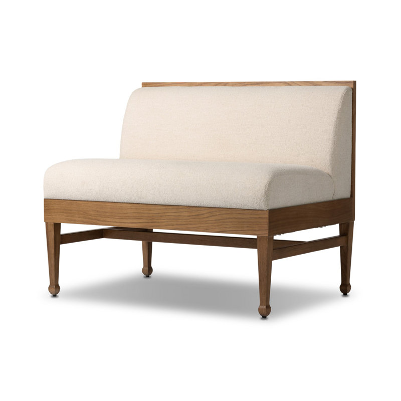 Chaise de salle à manger Ripley et un demi-Crypton Wayfarer Snow, H 32 po x l 38,5 po x P 26,5 po