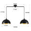 Dileo 2-light 34.64" Modern Dome Pendant Light With Metal Shade And Adjustable Cord, For Farmhouse Dining Room Restaurant Cafe Entryway-564457943