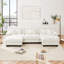 Canapé modulaire de luxe avec canapé modulaire en U pour salon, canapé avec 2 repose-pieds, chenille-1045086852
