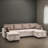 112" U-shaped Pull-Out Sleeper Sectional Sofa Bed with Storage-1641638202