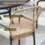Chaises de patio rembourrées en rotin tissé