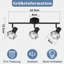 Spotlight 3 -Light E14 - Black Vintage Swiveling 350 ° Ceiling Light Allorah