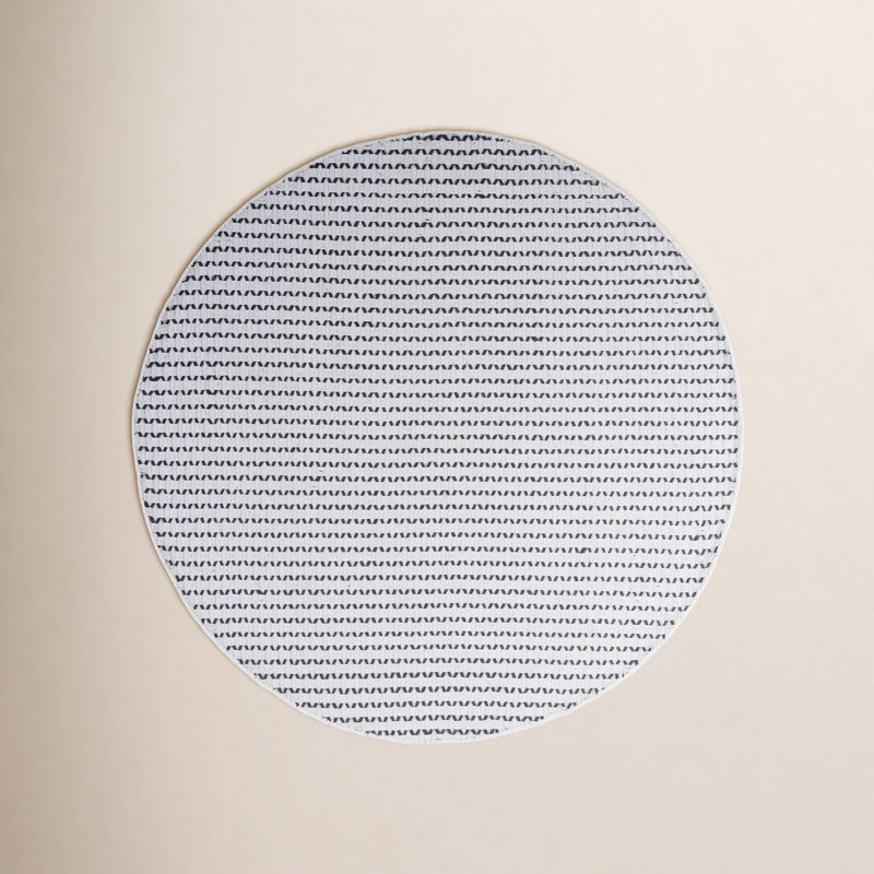 Chevron Hand Woven Cotton Area Rug, Round 6'