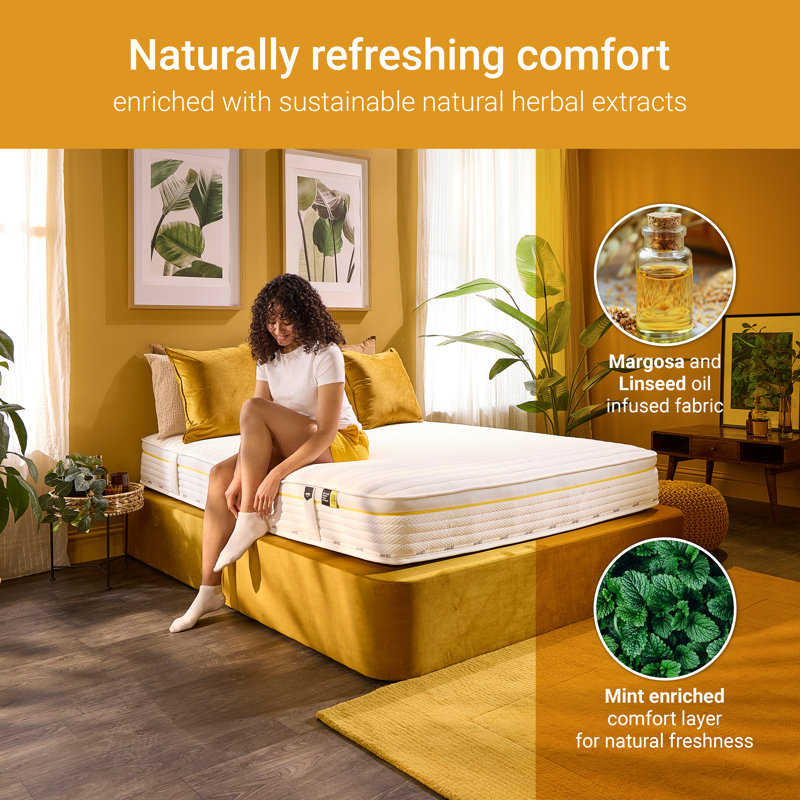 Jay-Be Bio Fresh Hybrid 2000 e-Pocket Eco-Friendly Mattress - Single, Small Double (4')
