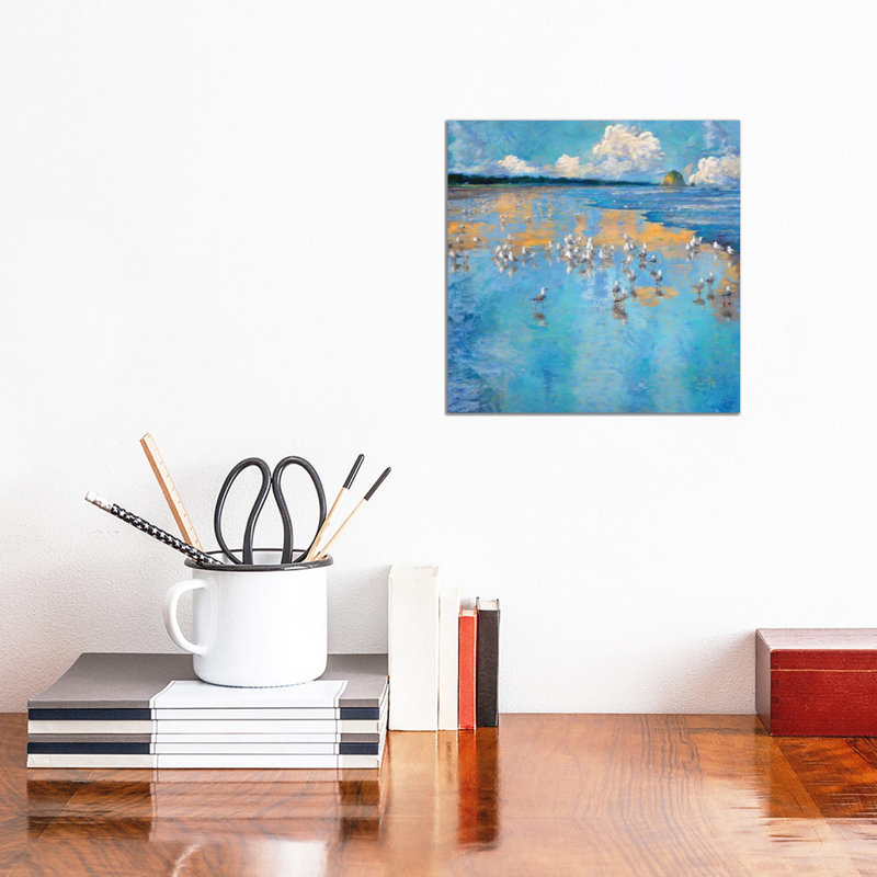 Seagulls By The Sea by Lisa Robinson - Wrapped Canvas Gallery-Wrapped Canvas Giclée, 30.48 cm H x 30.48 cm W