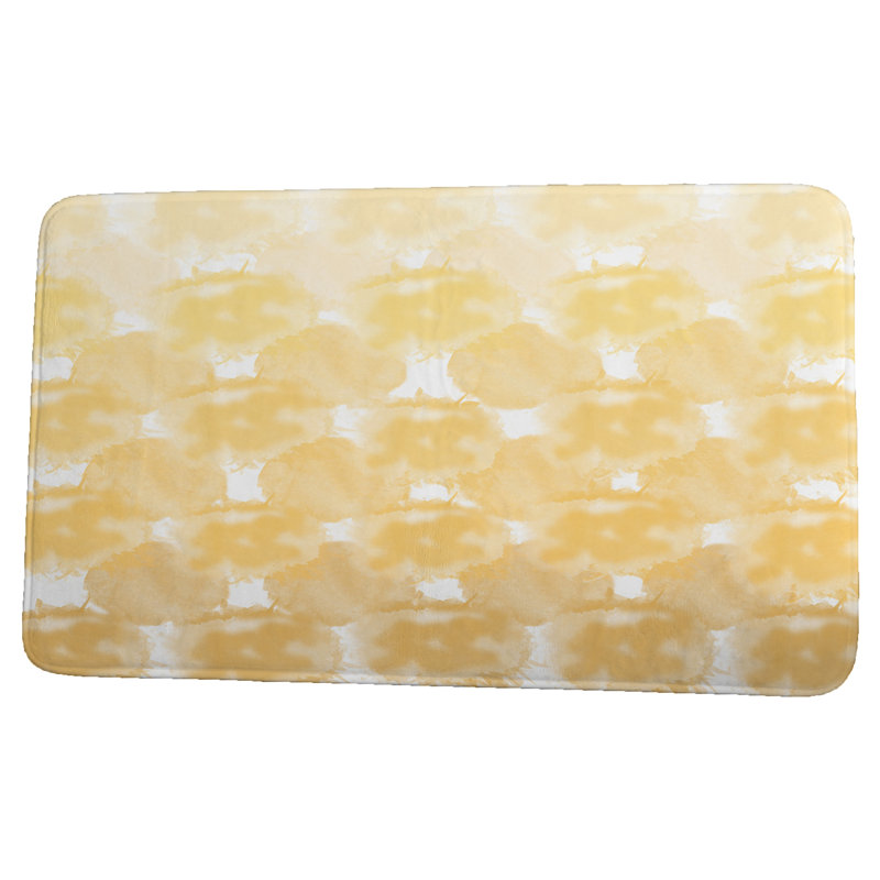 Tapis pour salle de bain Hephzibah, H 18 po x L 30 po, Jaune