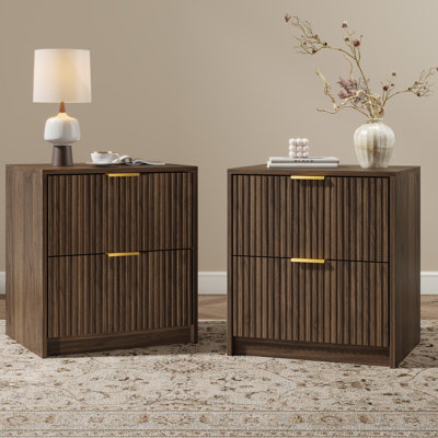 2 Drawer Nightstand, Set Of 2