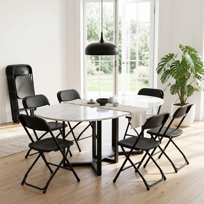 Chaise pliante portative en plastique antidérapante (ensemble de 10)