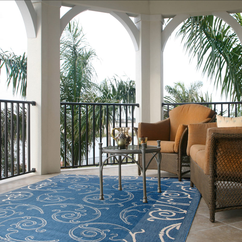 Darryl-Ross Performance Paisley Indoor/Outdoor Area Rug, Rectangle 8' x 11'