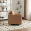 Fauteuil club pivotant simple avec accoudoirs en tissu technique 33,6 po l 33,6 po-130547548