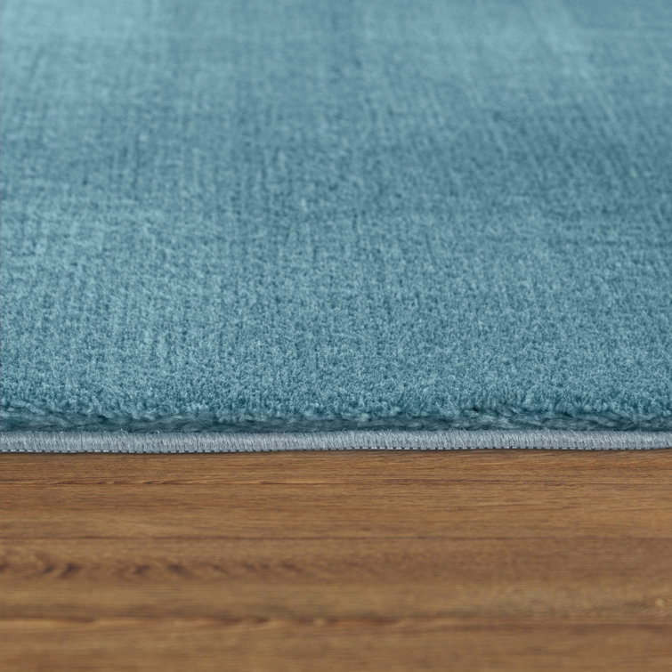 Cretien 100% Polyester Turquoise Outdoor Rug
