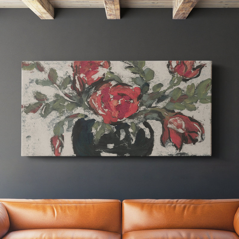 Botanical Series-CECXCIV- Toile tendue avec châssis - Prêt à être accroché, H 20 po x l 40 po