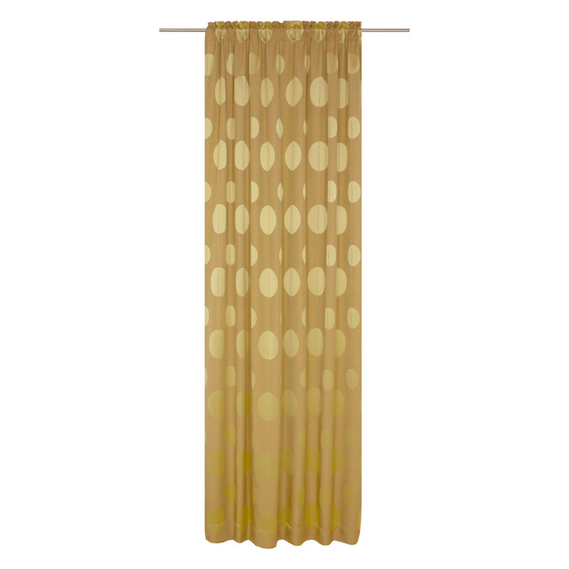 PeoPles Pencil Pleat Room Darkening Single Curtain, 135cm Width x 175cm Drop, Gold