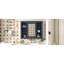 Armoire murale moderne avec miroir, 35 po x 27,5 po, espace de rangement peint bleu, charnières réglables à fermeture en douceur, montées,-130906865