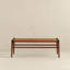 Banc en cuir brun clair Cody