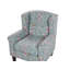 Kristin Upholstered Wingback Chair with Footstool