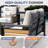 5-pcs Outdoor Aluminum Patio Furniture Sofa Set – Modern Sectional With Removable Cushion For 7-person Seating-641030771