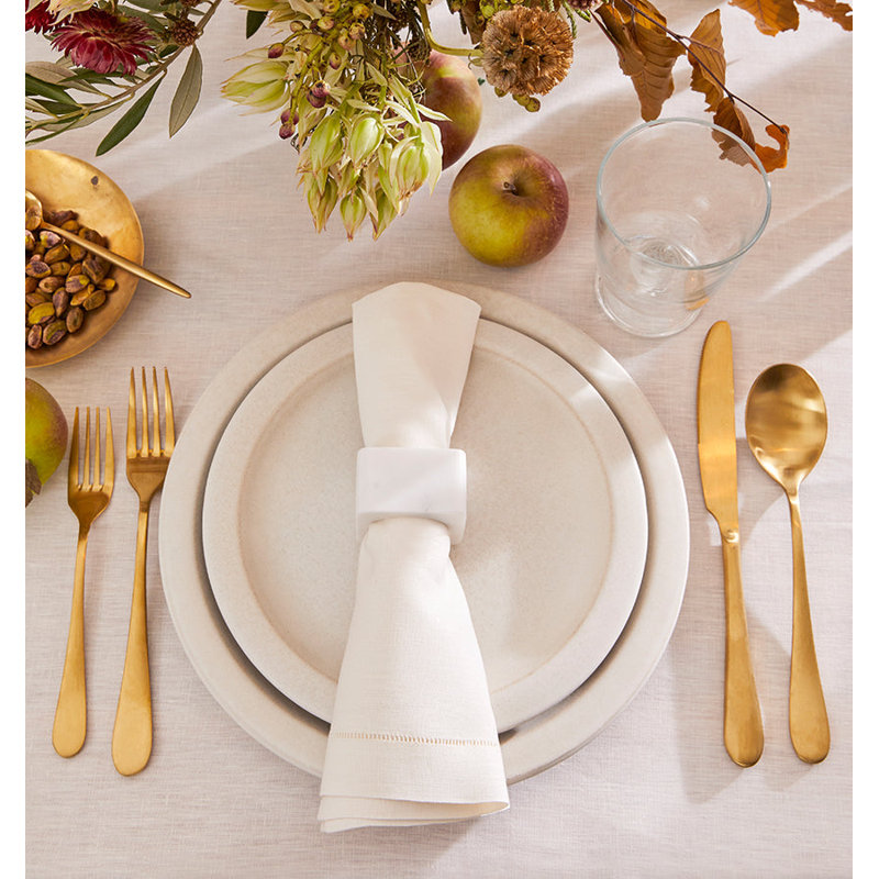 Quadrato Napkin Ring, White